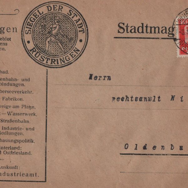 Umschlag Rüstringen 1927
