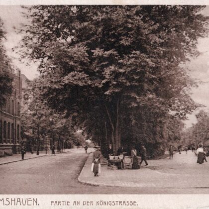 Partie an der Königstrasse (Ebertstraße) ca. 1908