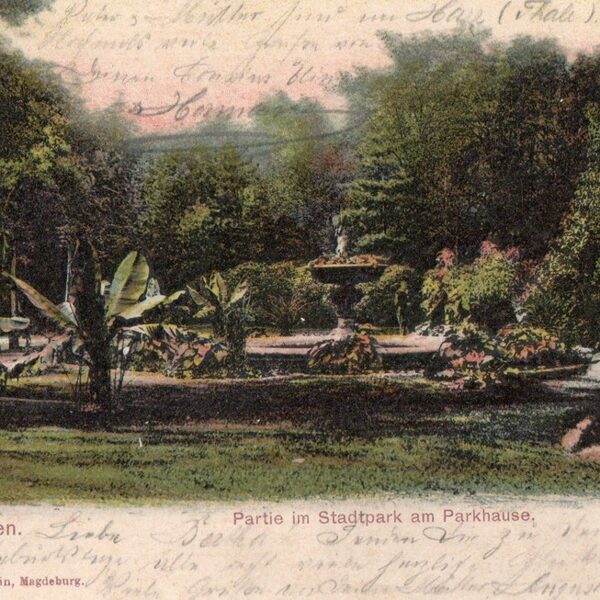Partie im Stadtpark am Parkhause 1913
