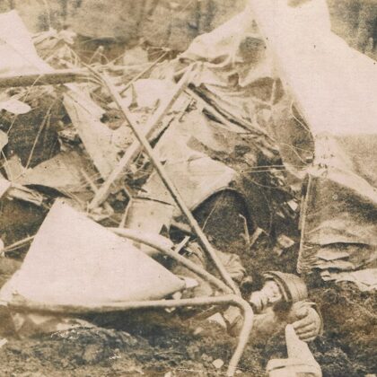 abgeschossener franz. Pilot bei Nessle