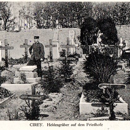 Cirey Heldengräber auf dem Friedhof 1916