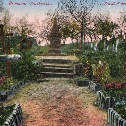 Friedhof deutscher Helden Bremenil (Frankreich) 1916 