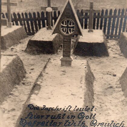 Grab eines Gefreiten Straßenbau. Komp. 28 1915