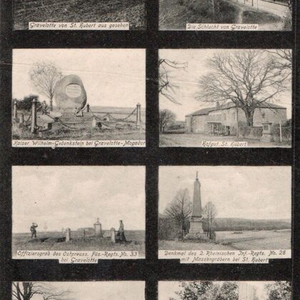 Mehrbildkarte Gravelotte mit Soldatengräber