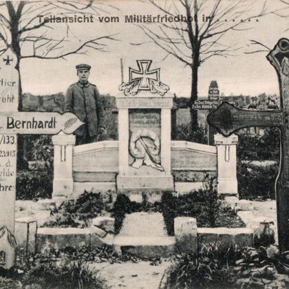 Teilansicht Militärfriedhof in ..... 1917 