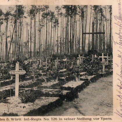 Waldfriedhof des 8 Württ. Inf.-Regts. No. 126 Ypern 1915