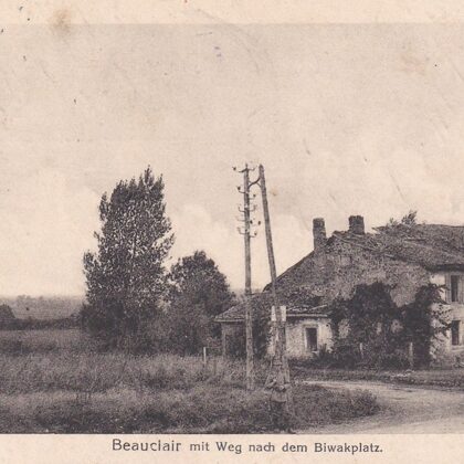 Beauclai mit Weg nach dem Biwakplatz 1915