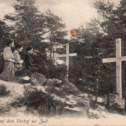 Kriegergräber auf dem Vorhof bei Zell 1915 