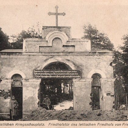 Friedhof des lettischen Friedhofstür von Friedrichstadt 1917 v