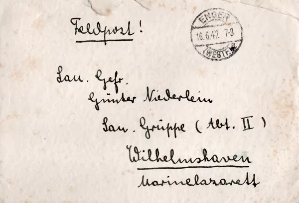 Feldpost Marinelazarett Abt. II Wilhlemshaven