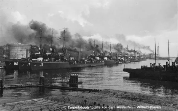II. Torpedobootsflottille vor dem Auslaufen