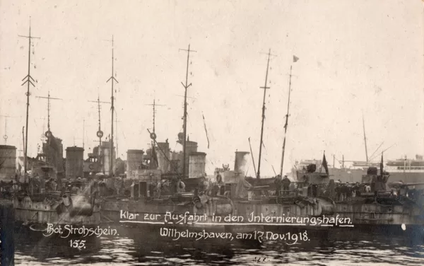 Klar zum Auslaufen in den Internierungshafen 1918