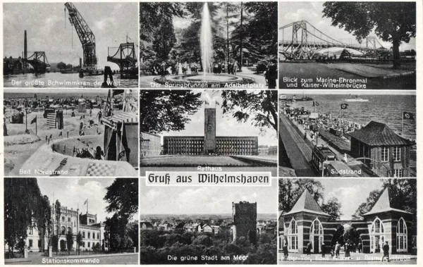Mehrbildkarte Wilhelmshaven 1938