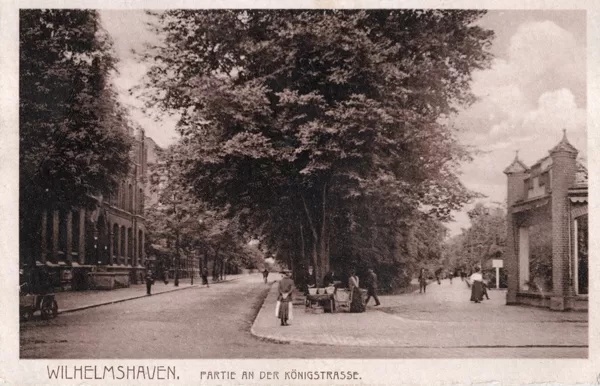 Partie an der Königstrasse (Ebertstraße) ca. 1908