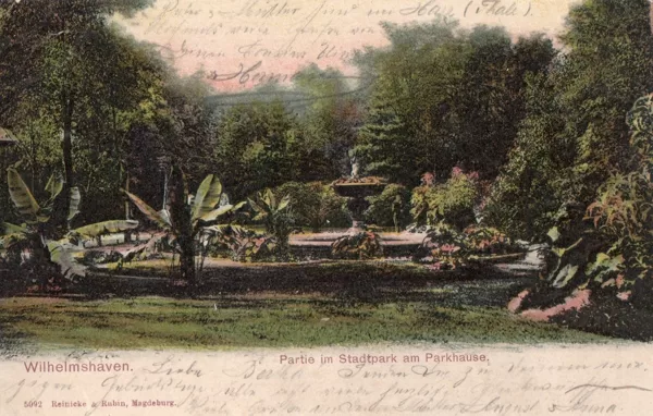 Partie im Stadtpark am Parkhause 1913