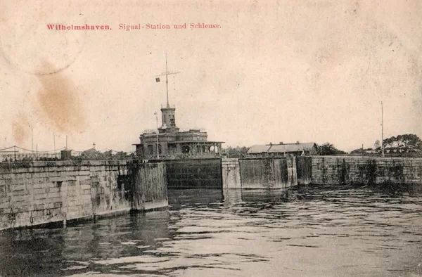 Signalstation und Schleuse 1908