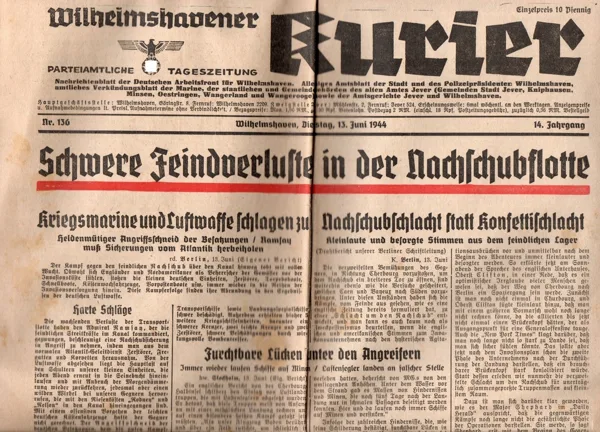 Wilhelmshavener  Kurier 13.06.1944