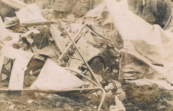 abgeschossener franz. Pilot bei Nessle