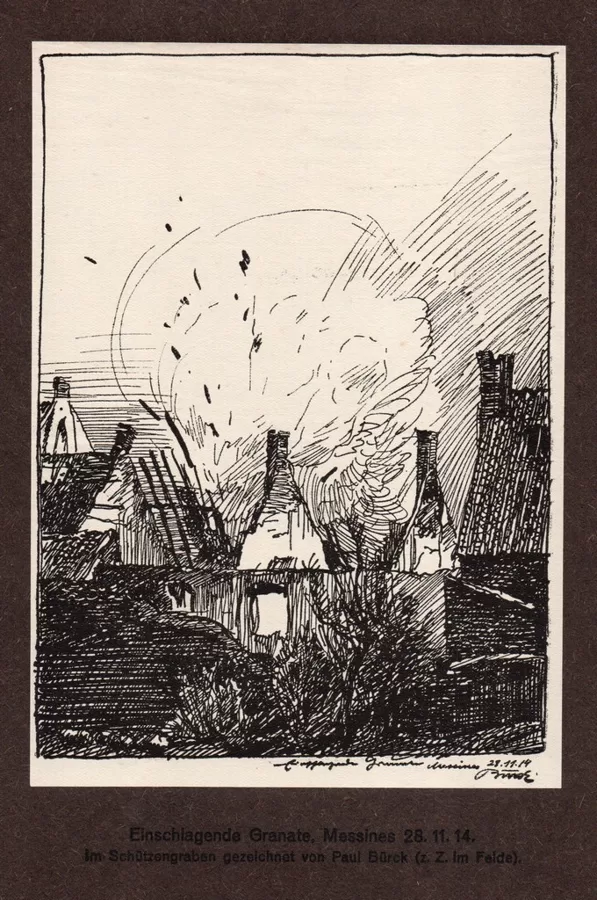Einschlagende Granate, Messines 28.11.14