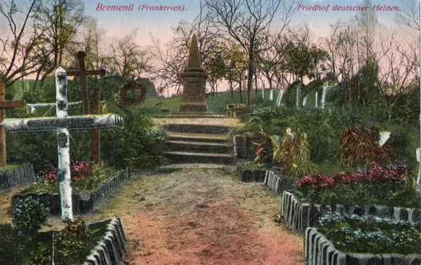 Friedhof deutscher Helden Bremenil (Frankreich) 1916 