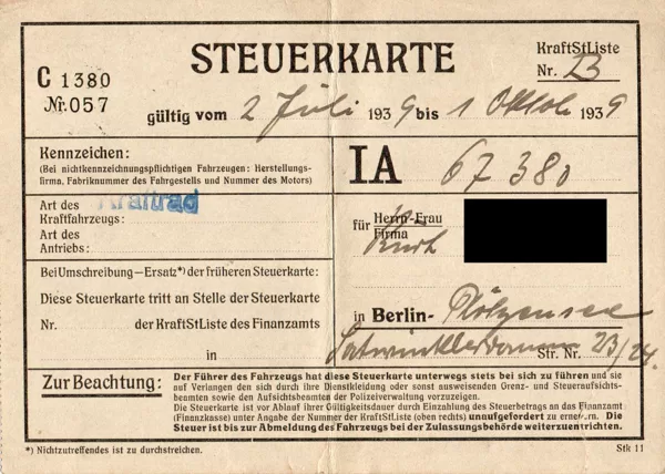 Steuerkarte Kraftrad IA 67380 Berlin-Plötzenssee 02.07.39.jpg"