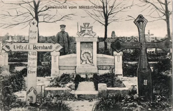 Teilansicht Militärfriedhof in ..... 1917 