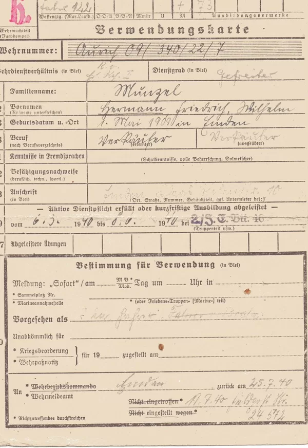 Verwendungskarte