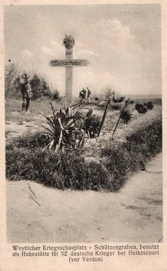 92 Deutsche Krieger bei Bethincourt von Verdun