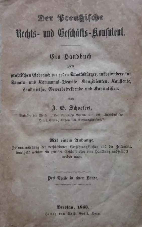 Das preußische Rechts- und Geschäftskonsulent