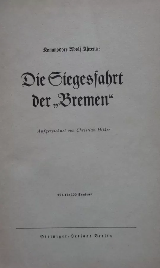 Die Siegesfahrt der Bremen